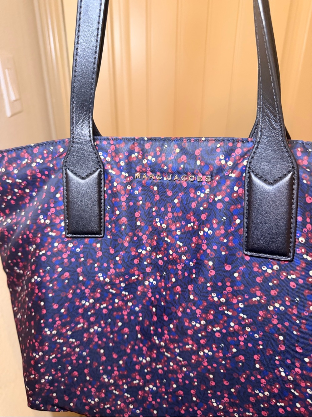 Marc Jacobs Navy Floral Nylon Tote Bag